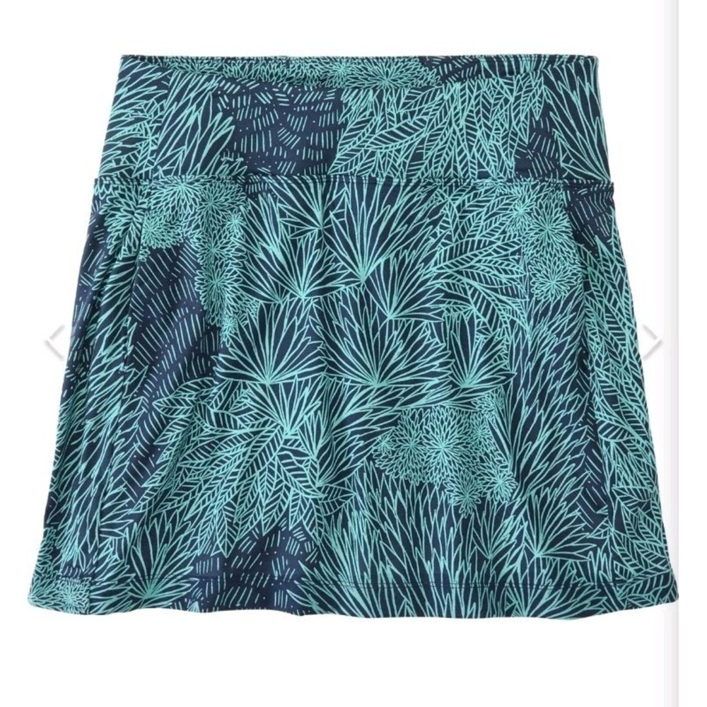 Title Nine Dream On Skirt Skort Blue Floral Pull On Womens Size XS
